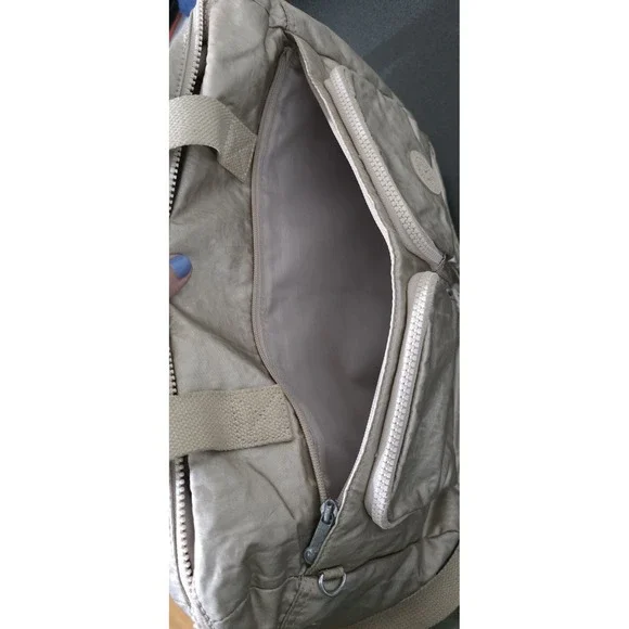 Kipling Cyrene Carry On Travel Bag Crossbody Double Handle Metallic Rose Gold - Picture 9 of 14